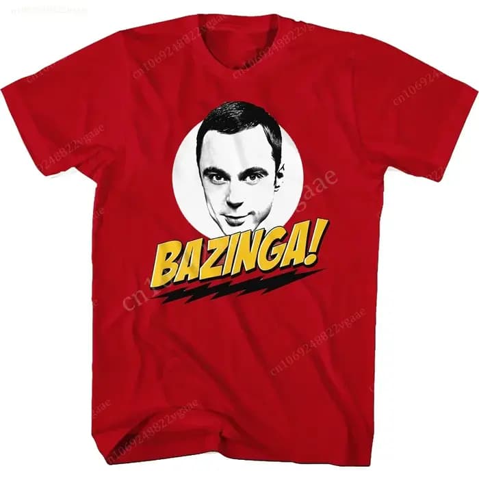 T-shirt manches courtes homme, en coton, The Biigg Banngg Theory, Y-Bazinga, Sheldon Cooper TBBT