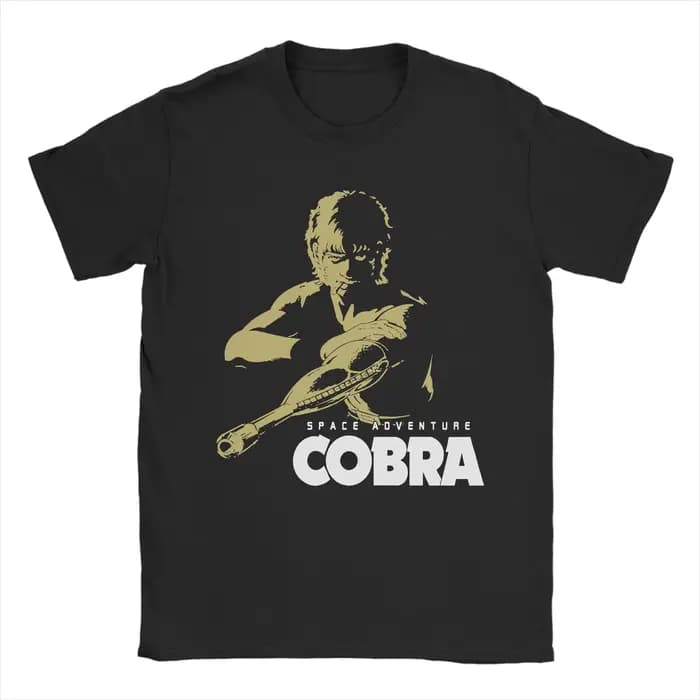 T-shirts Cobra pour hommes, à col rond, 100% coton, à manches courtes, avec image d'aventure spatial