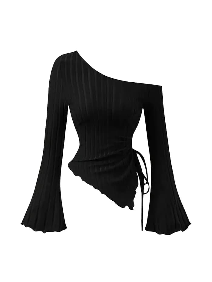 T-shirt asymétrique élégant et décontracté pour femme