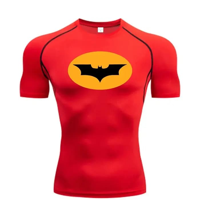 T-shirts de compression à motif chauve-souris pour hommes