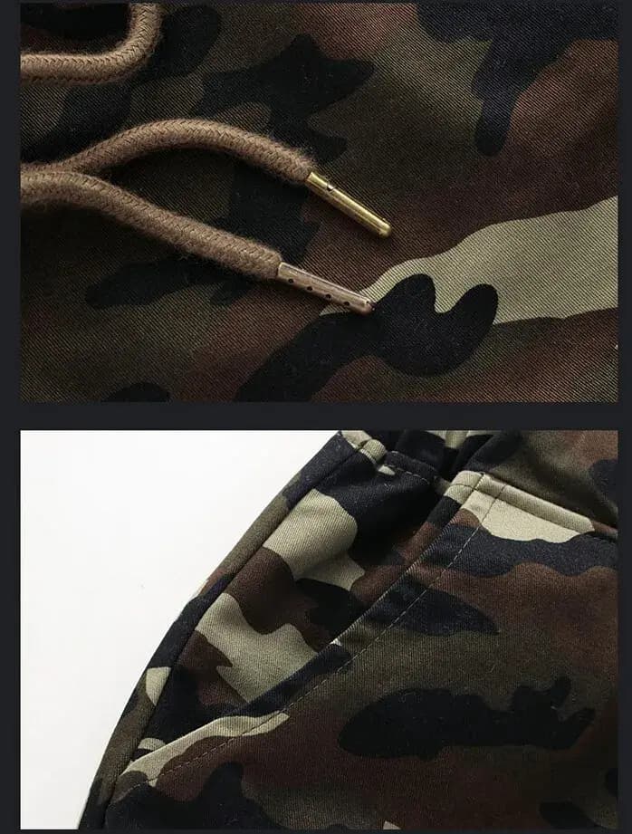 Pantalon de jogging militaire camouflage pour homme 2026 – Coton pur – Printemps/Automne – Coupe cra