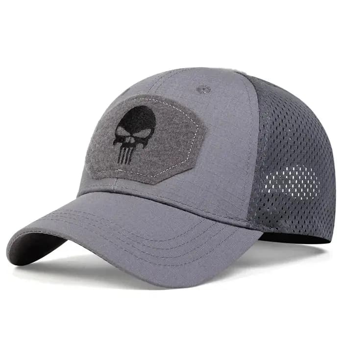 Casquette de Baseball respirante avec Patch brodé de crâne