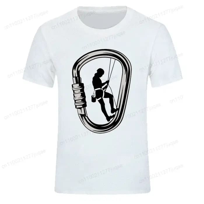 Homme T-Shirt marque de mode vêtements t-shirts amples escalade mousqueton Design minimaliste