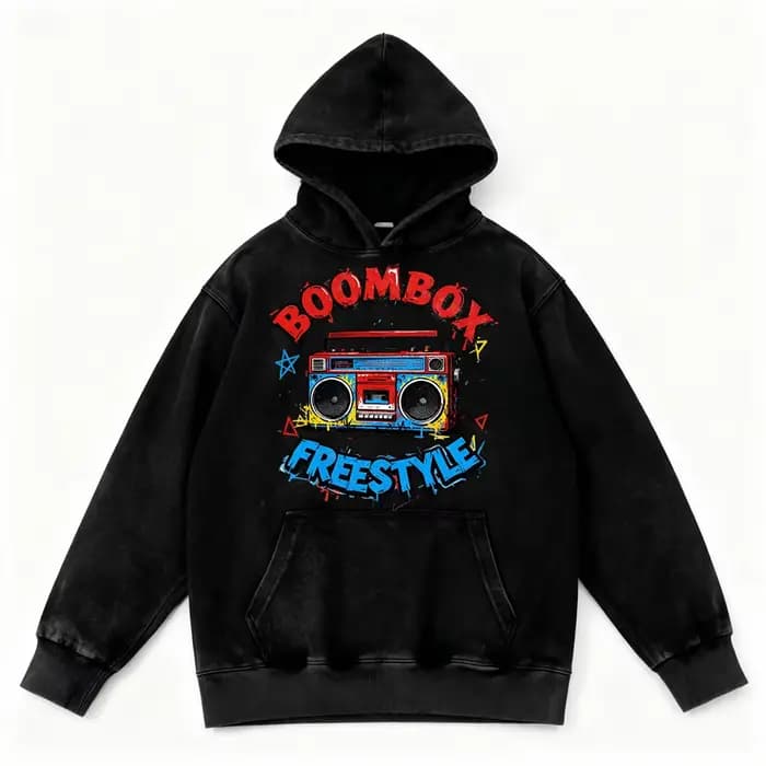 Sweat-shirt à capuche délavé vintage personnalisé | Style de rue hip-hop | fête | coton épais