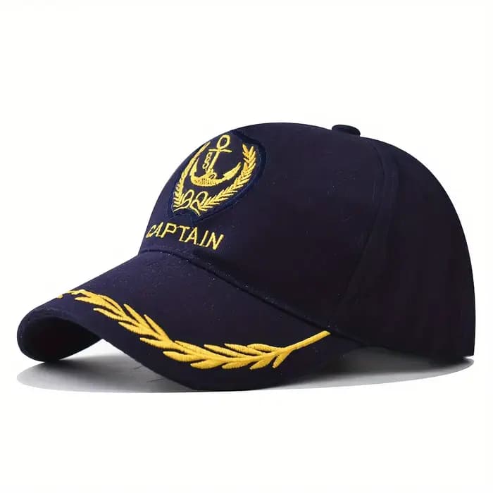 Nouvelle casquette de capitaine marine avec étiquette