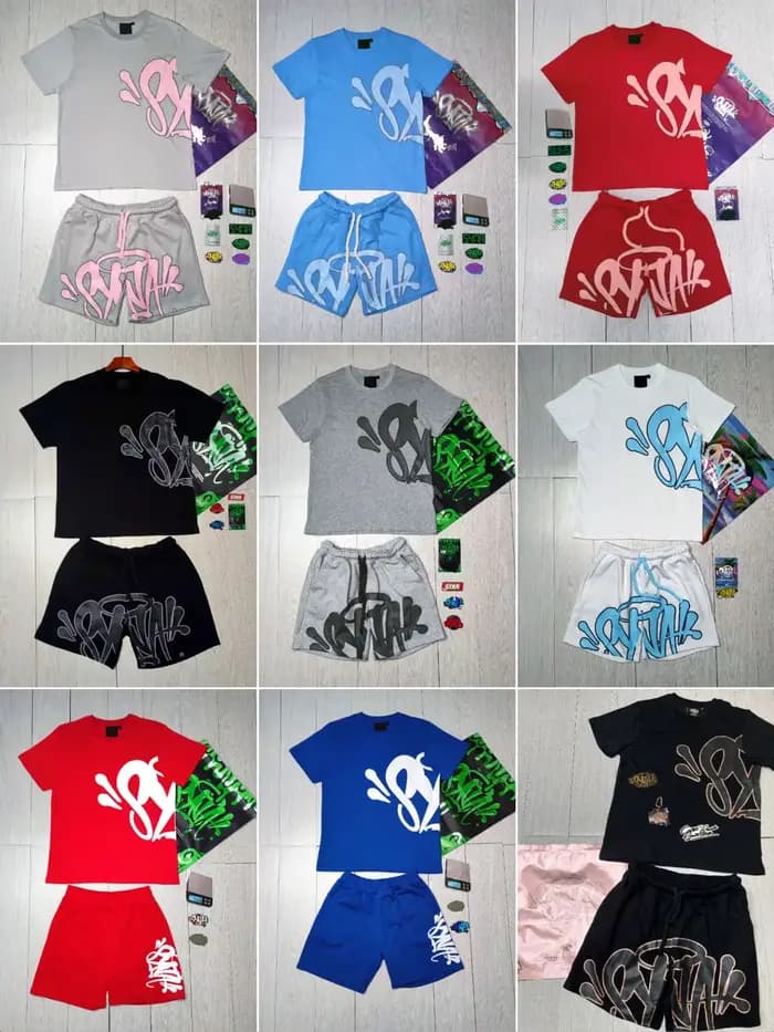 Synaworld Vêtements en coton décontractés d'été T-shirt et short Central Cee Y2K Tenue pour femmes et hommes Streetwear Hauts et shorts