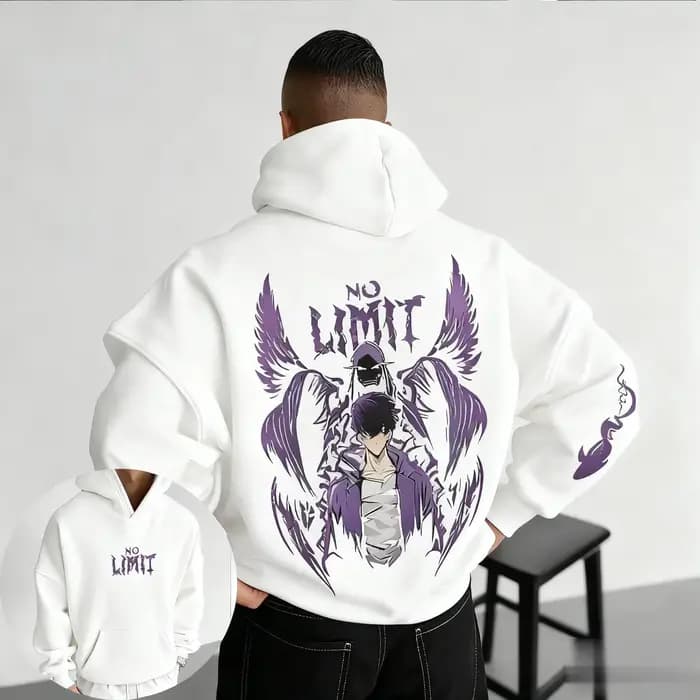 Solo nivellement Anime sweat à capuche imprimé hommes femmes haut décontracté pull