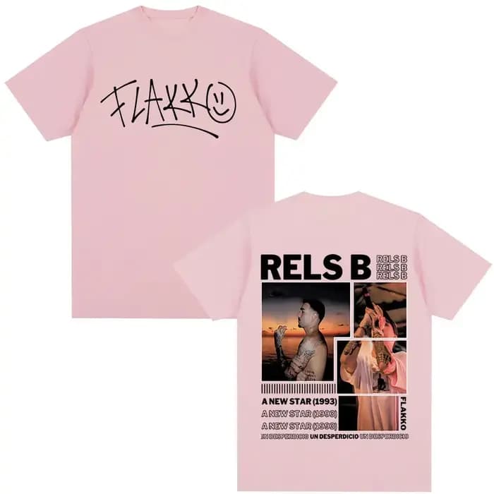 Rappeur Rels B A New Star Album Merch T-shirt hommes femmes vêtements mode Hip Hop t-shirts haute qualité