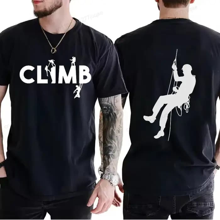 Vintage hommes T-Shirts hauts vêtements escalade Bouldering grimpeur