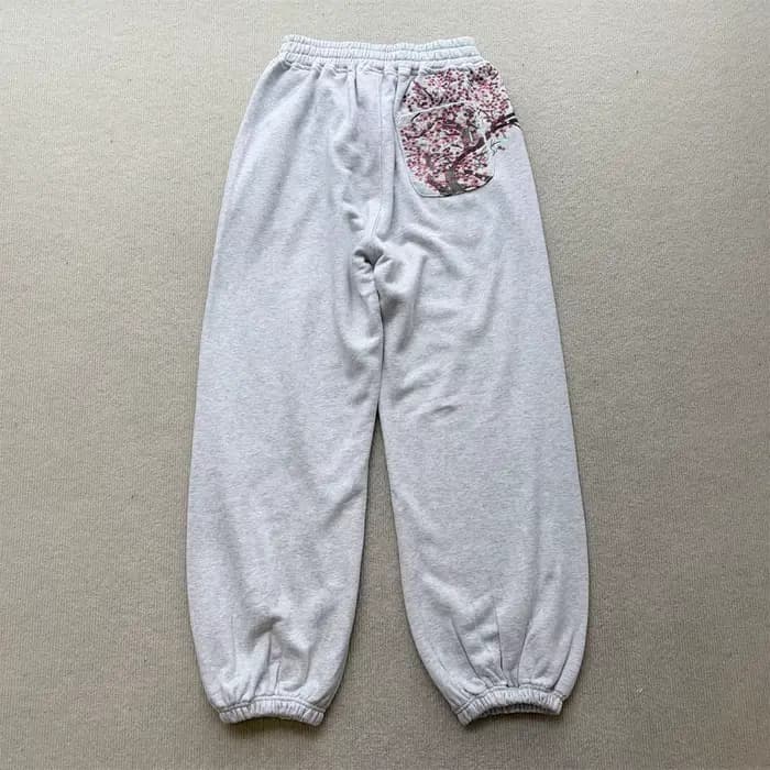 Sweat à capuche brodé motif fleur de prunier pour homme et femme