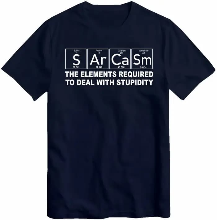 T-shirt décontracté à col rond imprimé lettres pour homme 2026 – Cadeau pour passionné de chimie – 100 % coton respirant à manches courtes
