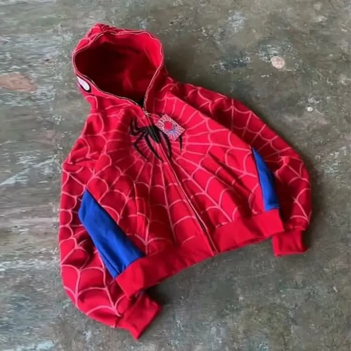 Sweat à capuche zippé Spider pour hommes et femmes, Streetwear, Vêtements Y2K, Harajuku, Hip Hop, Sw