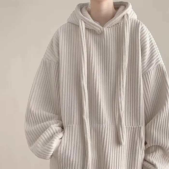 Sweat à capuche en velours côtelé Wstring pour homme