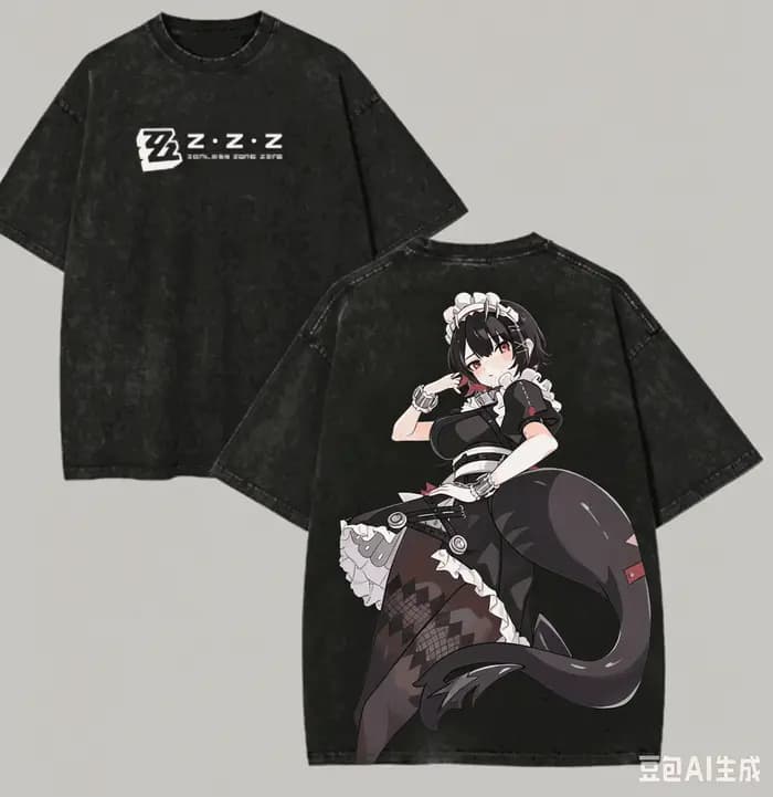 Zenless Zone Zero T-shirt délavé pour les amateurs d'anime