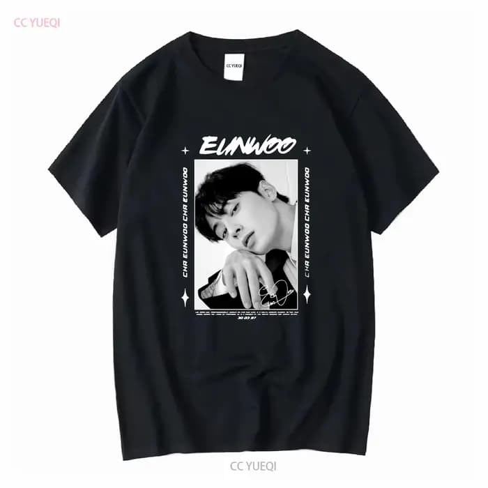 Cha Eunwoo suho vraie beauté t-shirt cadeau fans nouveau vintage lavé streetwear graphique étiré vêtements de créateur de mode décontracté