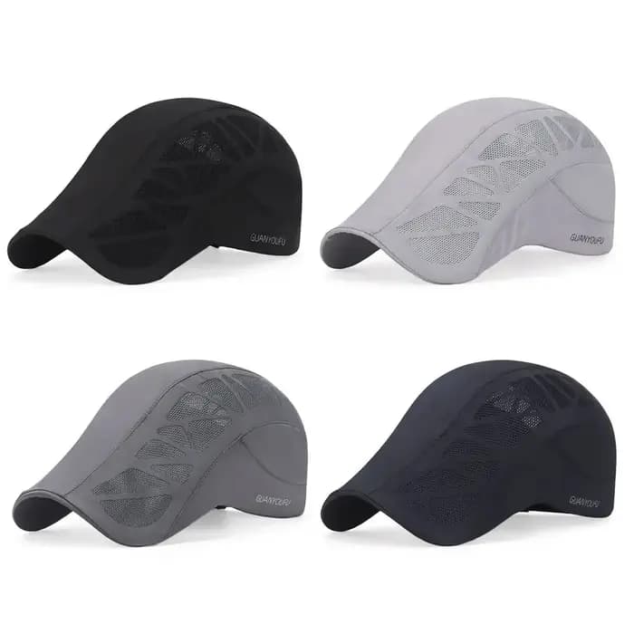 Casquette Béret Tendance Été Lettre Newsboy Séchage Rapide Anti-UV