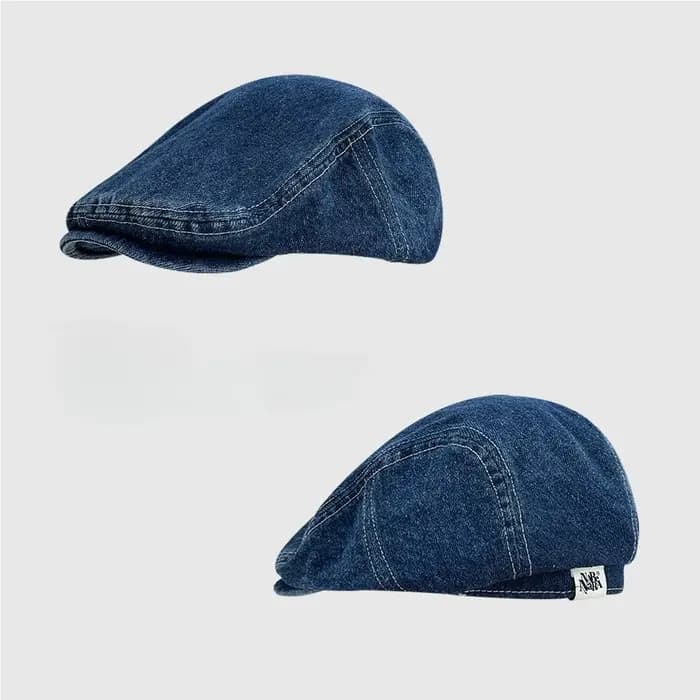 Casquette à visière rétro pour hommes, béret de styliste, streetwear à bord court, chapeau en coton