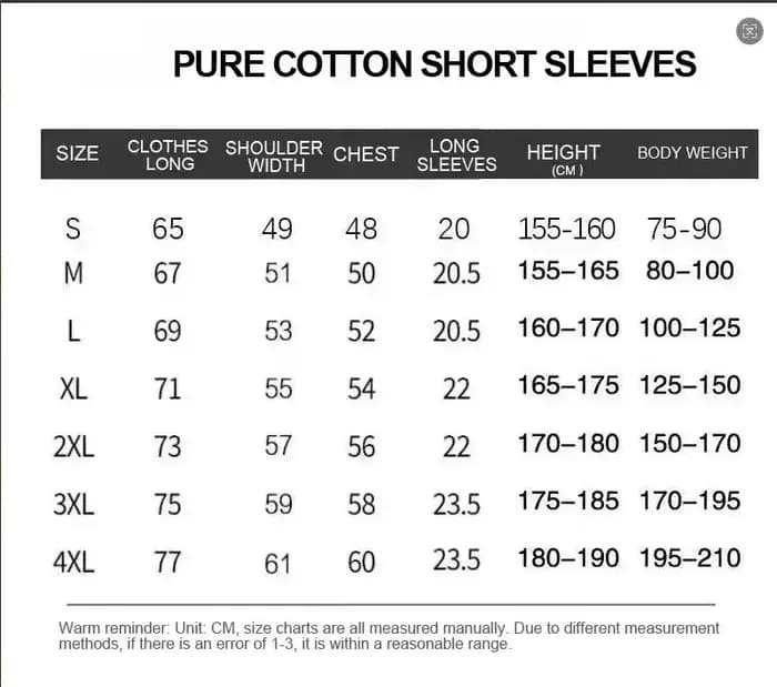 T-shirt à manches courtes en coton pur pour l'été