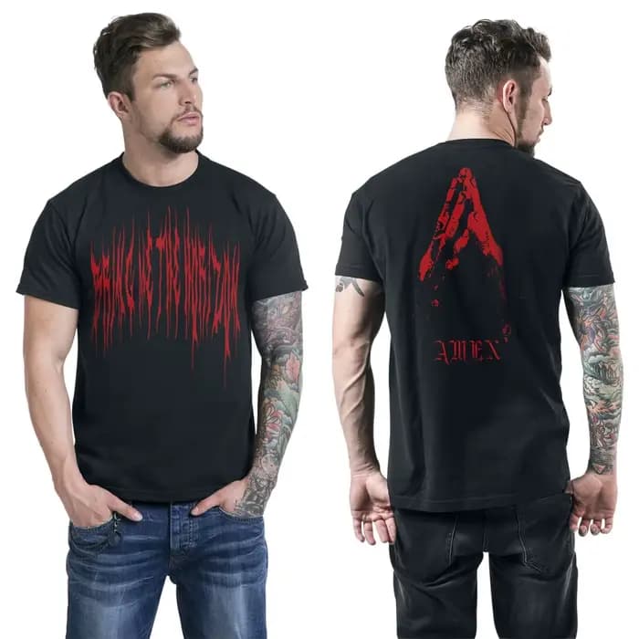 T-shirt en coton avec graphisme Bring Me The Horizon, unisexe, manches courtes, marque de mode, luxe