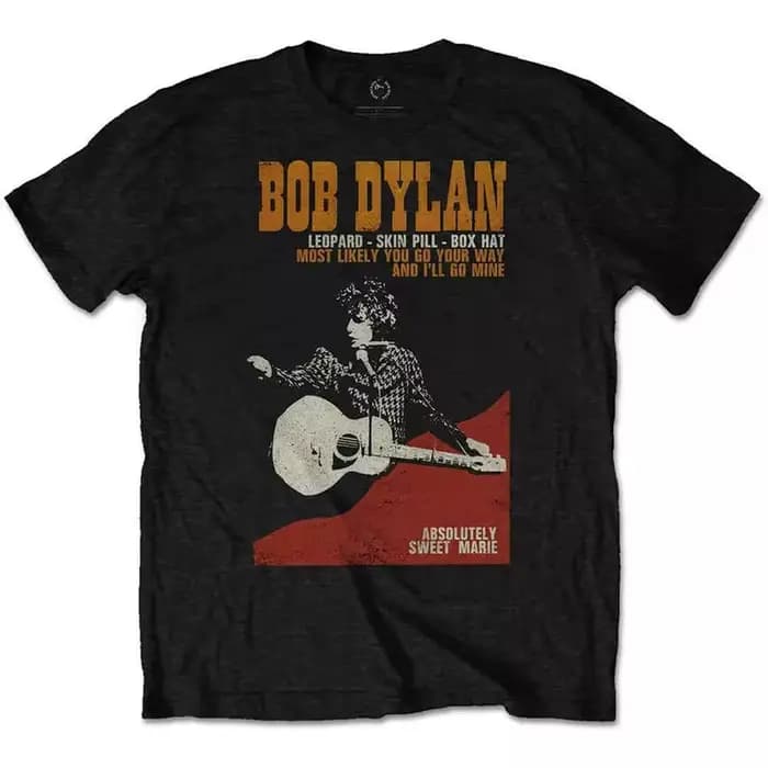 T-shirts classiques imprimés Bob Dylan pour hommes et femmes