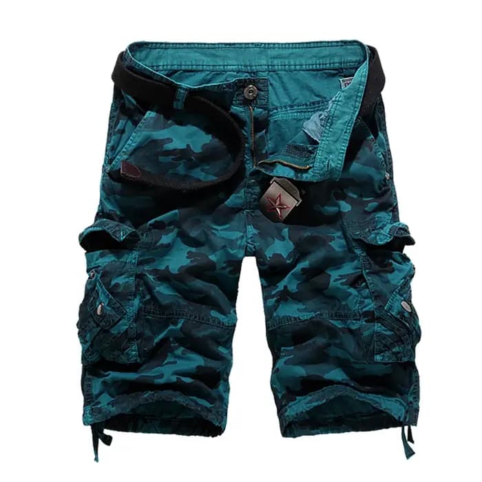 Shorts Cargo Camouflage Homme Nouvelle Collection 2026 – Coupe Ample Militaire Estivale – Taille US