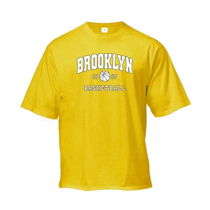 Brooklyn-T-shirt de course imprimé basket-ball pour hommes