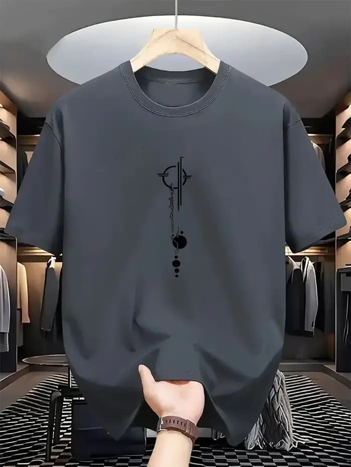 T-shirt pour homme à col rond et manches courtes