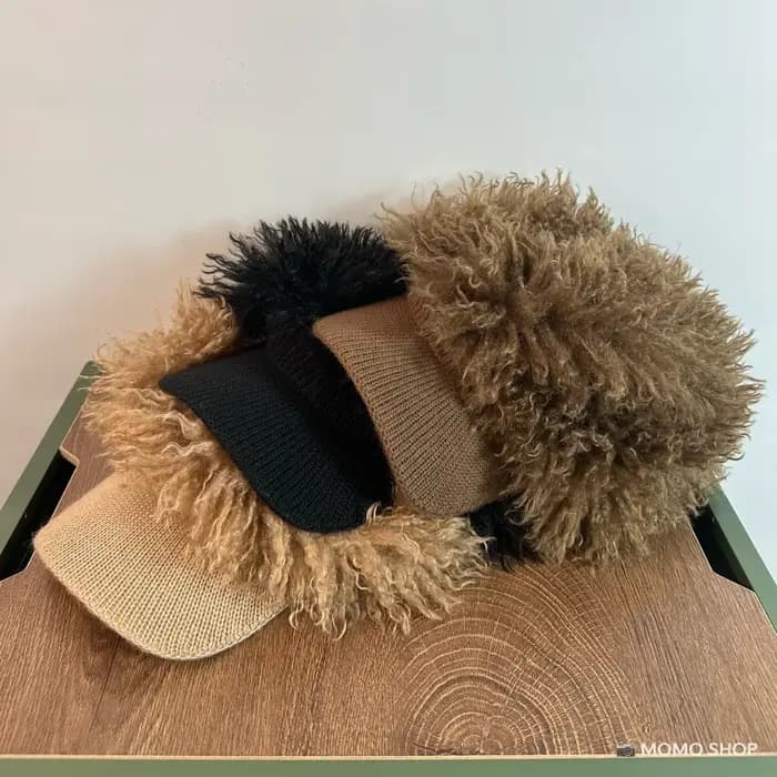 Casquette de Baseball avec perruque bouclée et moelleuse pour femmes et hommes
