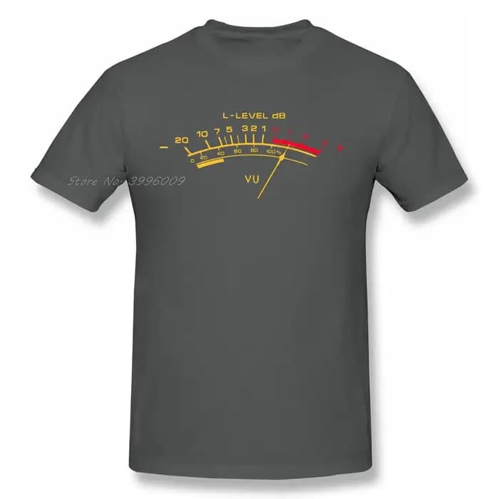 Vu mètre Vintage analogique T-shirt hommes/femmes haute qualité coton été