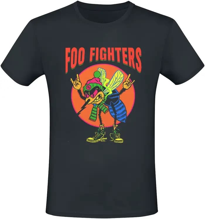 Foo Fighters T-shirt vintage avec logo FF et imprimé étoiles