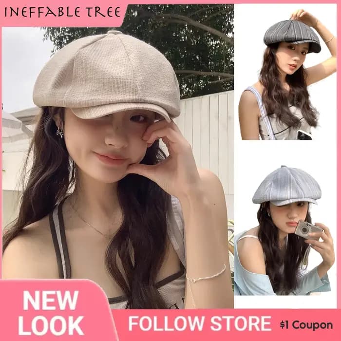 Harajuku Vintage casquettes Golf conduite soleil plat Cabbie casquette Peaky Blinder chapeaux pour femmes été printemps automne nuages béret Gorras