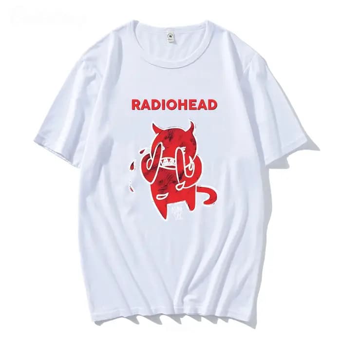 T-shirt unisexe 100 coton avec imprimé de tête de radio
