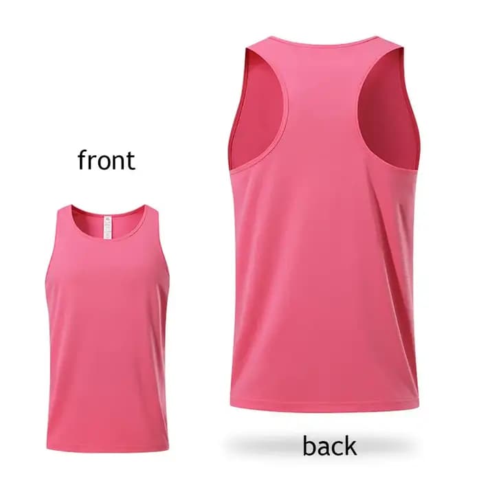 2025 nouveau T-Shirt sans manches pour hommes gilet en maille couleur unie dos nageur hauts chemise décontractée