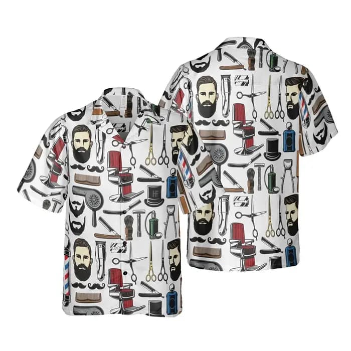 Chemises Cool Barber 3D Print pour hommes