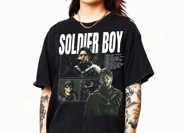 Soldier Boy The Boys TV Series T-shirts graphiques pour hommes et femmes, vêtements d'été en coton Y