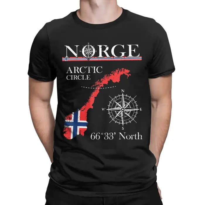 T-shirts pour hommes avec drapeau norvégien
