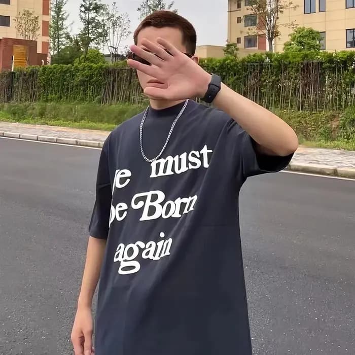 SAINT OF MICHAEL Kanye West Streetwear impression moussante vêtements amples surdimensionnés t-shirts hauts t-shirt pour hommes