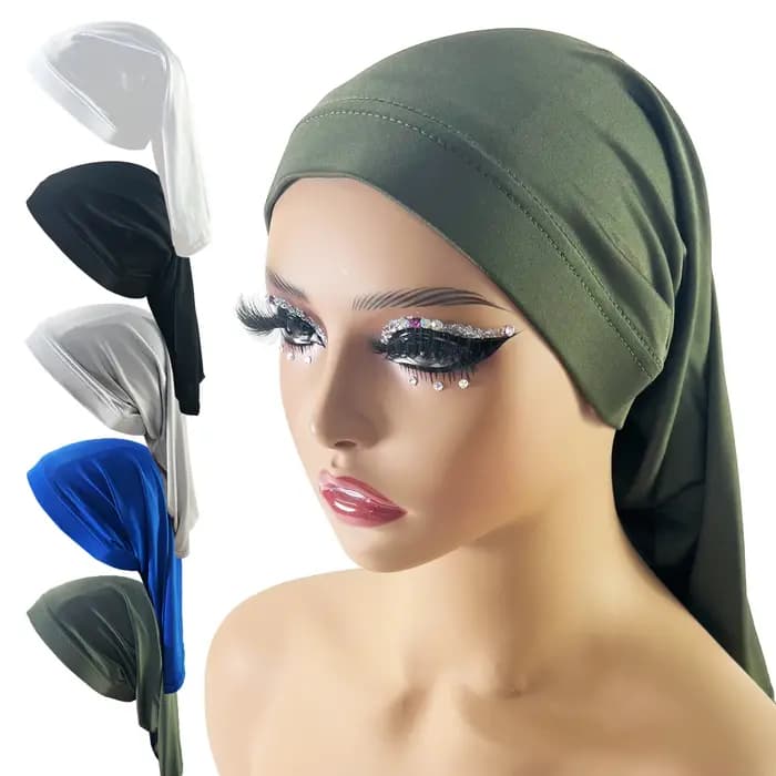 Loccap-Bonnet à longue queue en spandex