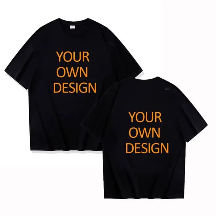 T-shirt en coton pour hommes, personnalisez votre design ici, texte personnalisé, t-shirt pour homme