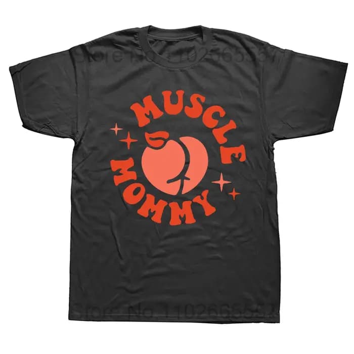 T-shirt graphique drôle I Love Muscle Mommies pour hommes