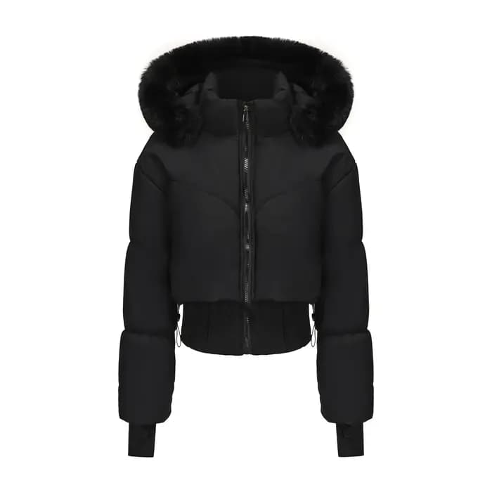 Blouson Bomber Femme 2026 à Capuche Court Veste d'Hiver