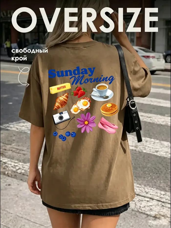 T-Shirt en coton pour femmes, imprimé alimentaire, manches courtes, col rond, ample, doux et confort