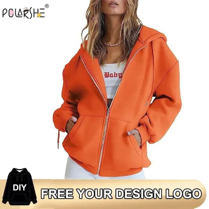 Sweat à capuche à fermeture éclair pour femmes
