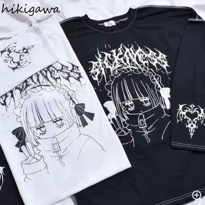 Streetwear T-shirts Femmes Vêtements Imprimé Manches Longues