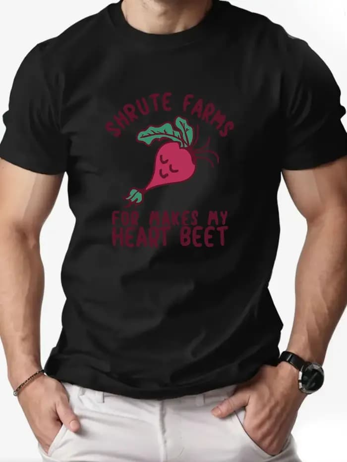 T-Shirt homme carottes motif imprimé mode loisirs sport coton T-shirt col rond homme haute qualité v