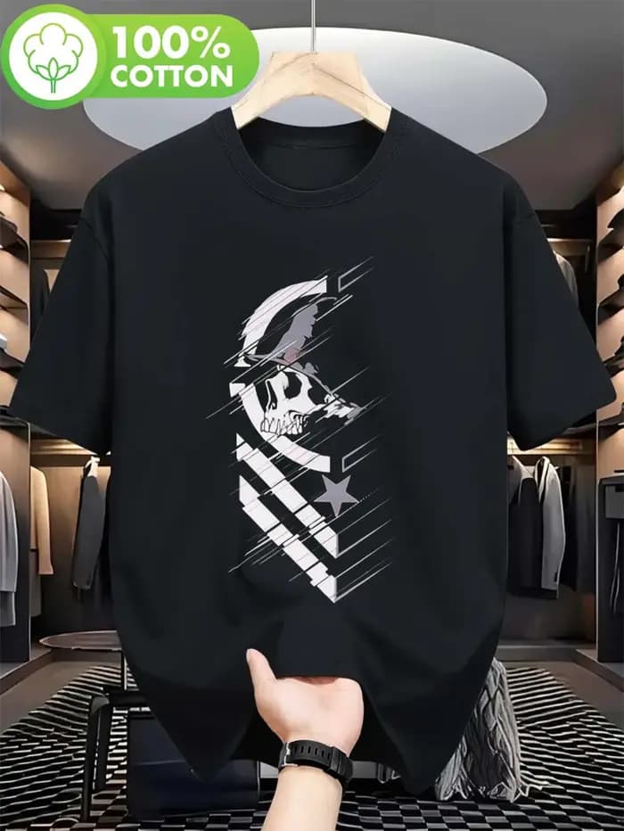 T-shirt à manches courtes noir 100 % coton pour homme Metal Mulisha