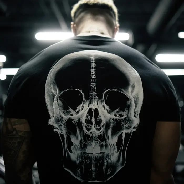 T-shirt de sport et de loisirs avec motif crâne