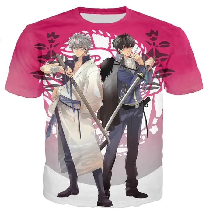 T-shirt Gintama imprimé en 3D pour hommes et femmes