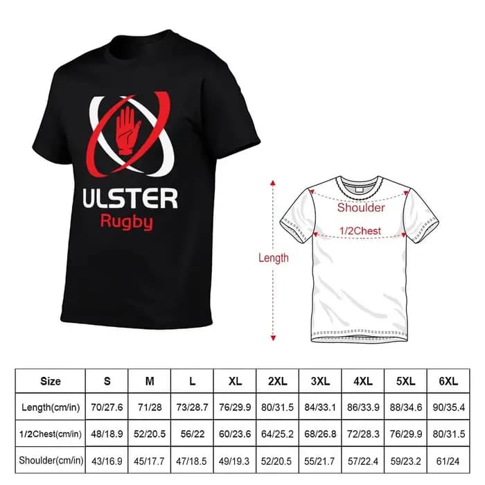 IRFU - T-shirt à manches courtes de sport au design emblématique Ulster Rugby
