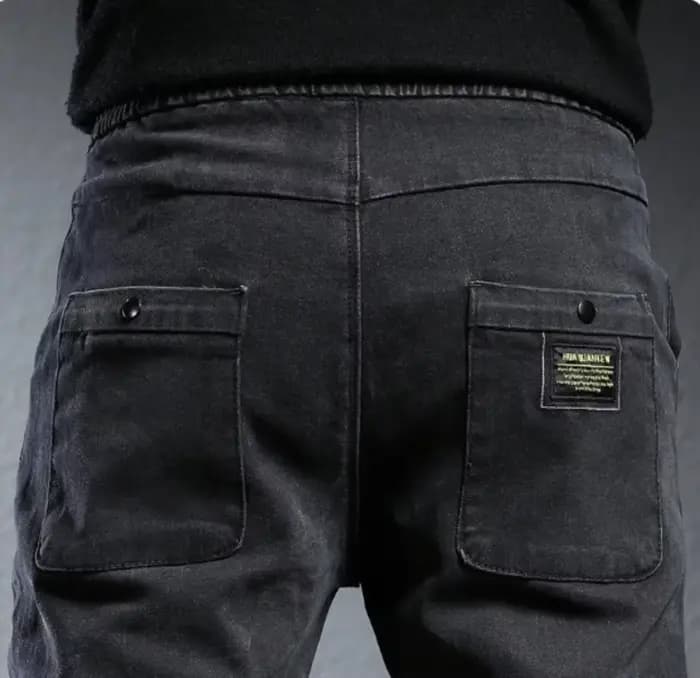 Jean Cargo Noir et Gris pour Homme, Pantalon de Jogging en Denim, Streetwear, Baggy, Harem, FjCargo, Printemps Été